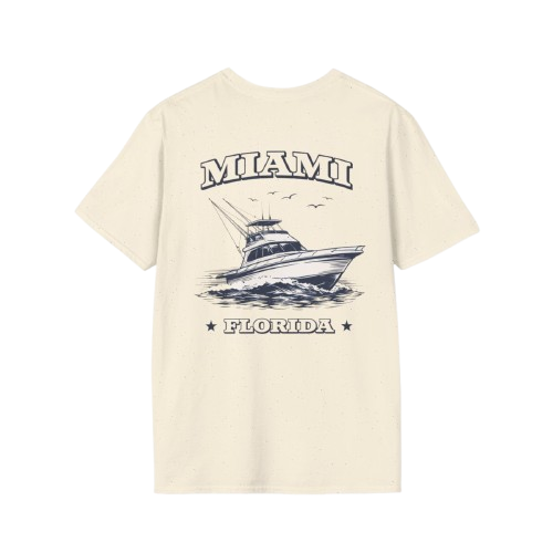 Miami Florida Fishing Boat T-Shirt
